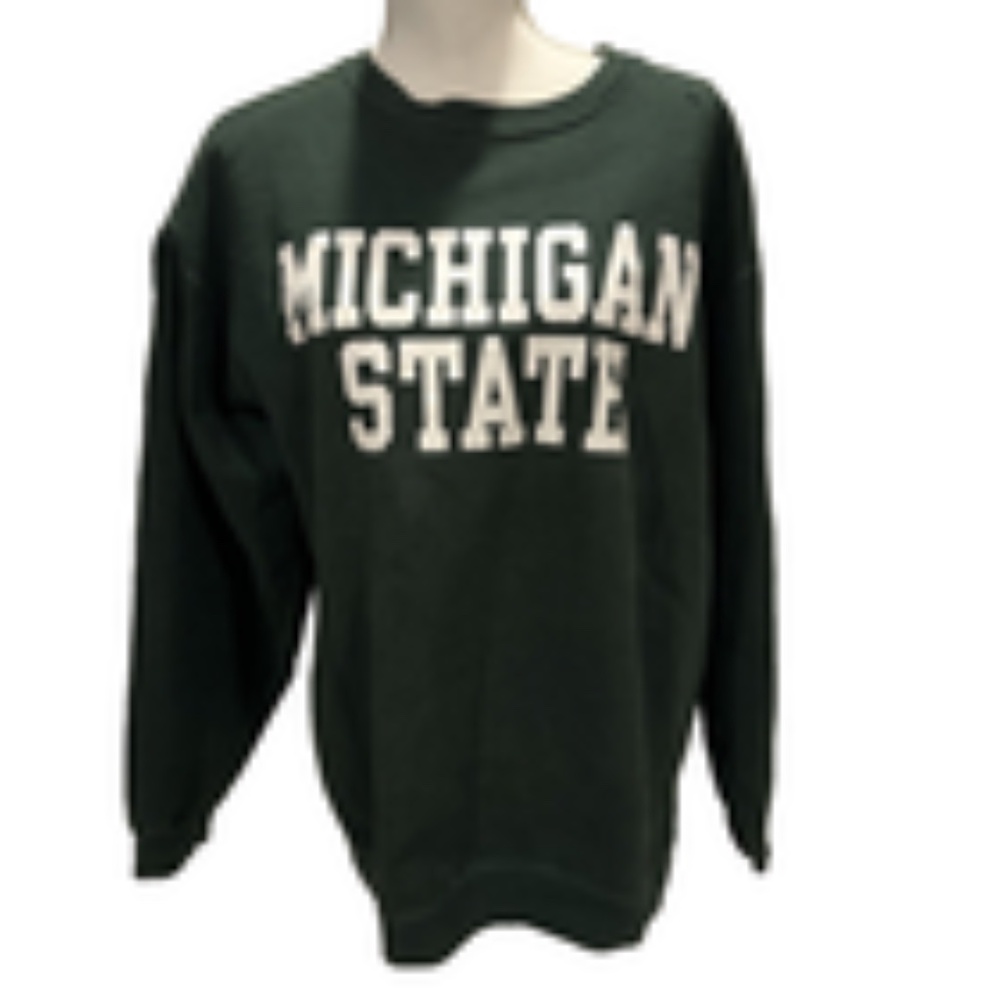 VINTAGE 90's Michigan State University Spartans Crewneck Sweatshirt Size L MSU